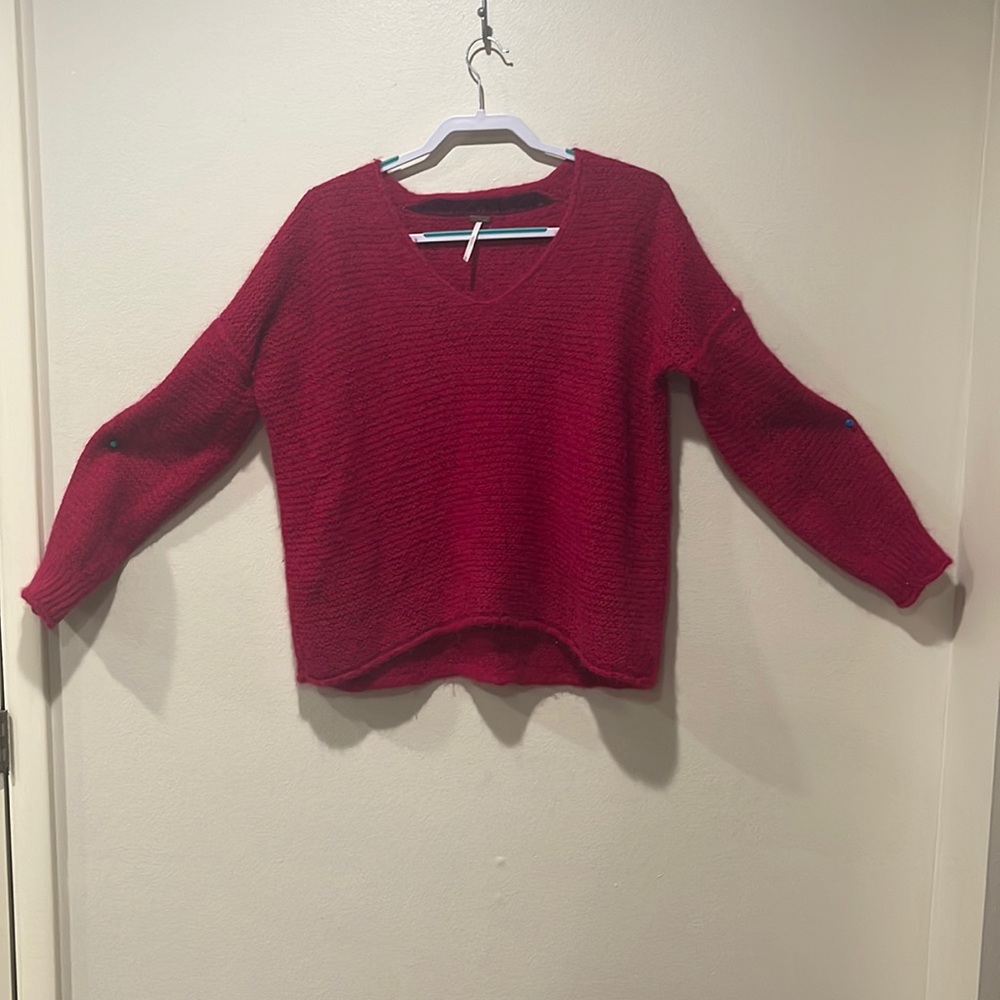 Free People magenta pink sweater